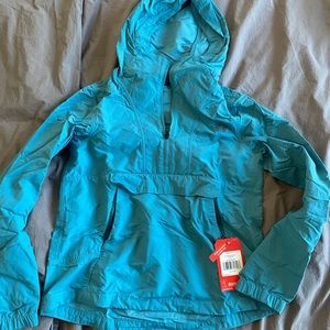Womens north face blue anorak size small NEW